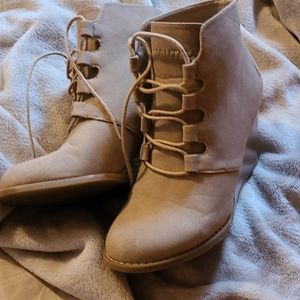 Nautical wedge bootie